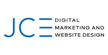 JCE logo with blue 'J C E' and the black tagline 'Digital Marketing and Website Design'.